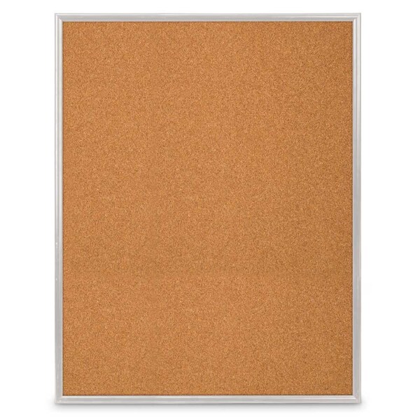 Corkboard, Fabric, Blk/Buff, 2 Door, 60x36"